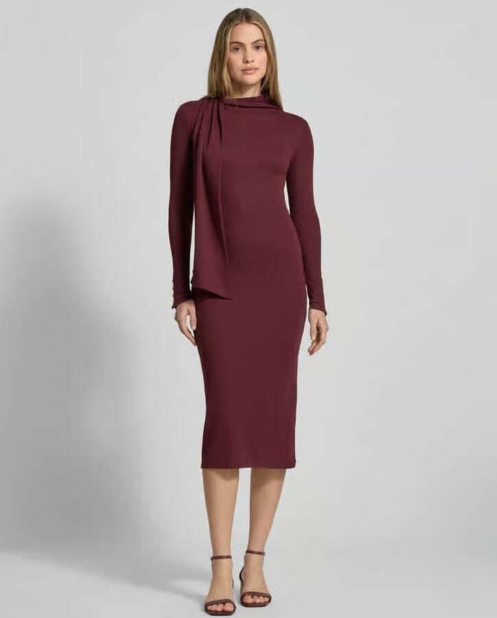 Lauren Ralph Lauren Midi-jurk met Opstaande kraag Model 'STANCIO' - Foto 3