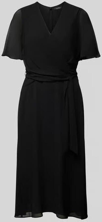 Lauren Ralph Lauren Midi-jurk met strikceintuur model 'ABEL' - Foto 3