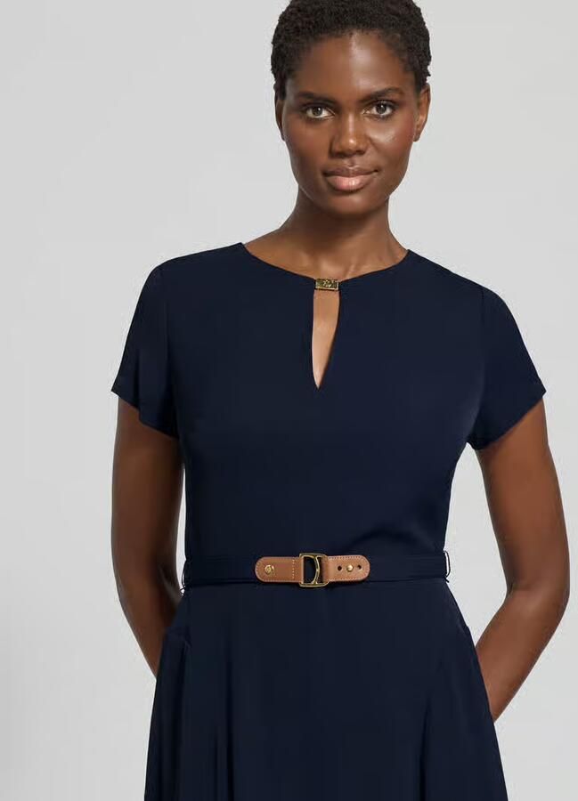 Lauren Ralph Lauren Midi-jurk met tailleriem model 'BRYGITKA' - Foto 4