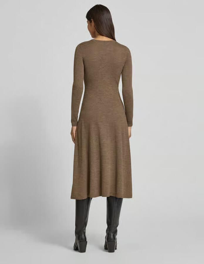 Lauren Ralph Lauren Midi-jurk van wol met ronde hals model 'VORLEY'