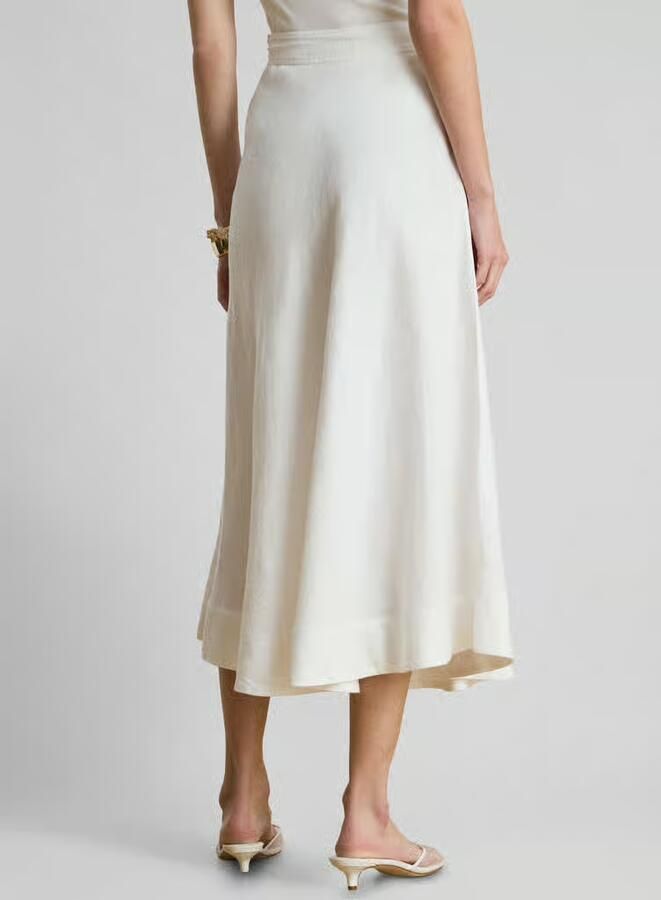 Lauren Ralph Lauren Midi-rok van puur linnen in A-lijn - Foto 2