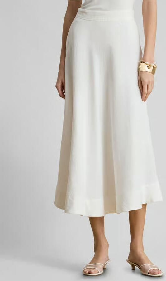 Lauren Ralph Lauren Midi-rok van puur linnen in A-lijn - Foto 3