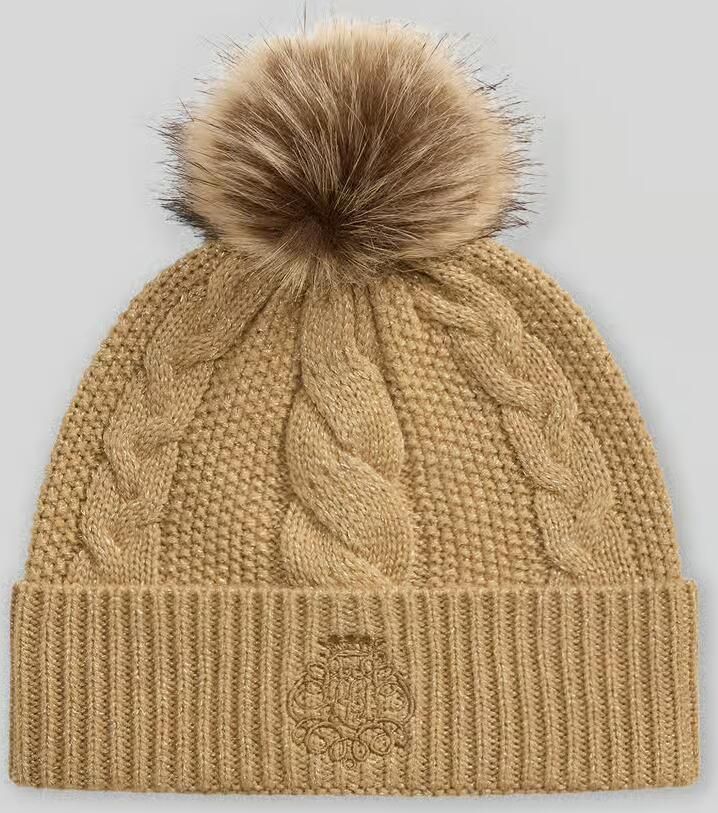 Lauren Ralph Lauren Muts met pompon van bont