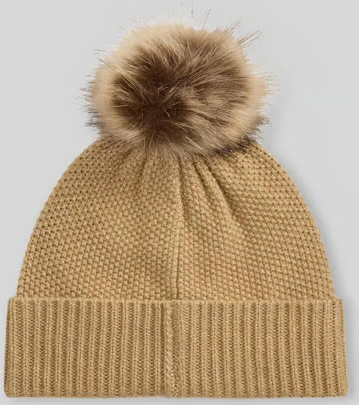 Lauren Ralph Lauren Muts met pompon van bont - Foto 2