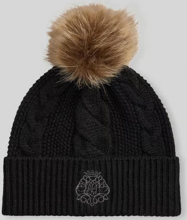 Lauren Ralph Lauren Muts met pompon van imitatiebont