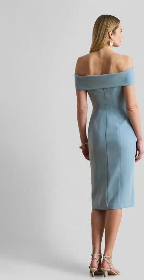 Lauren Ralph Lauren Nauwsluitende cocktailjurk met carmenhals model 'WOVEN-BODYCON-DRESSES'
