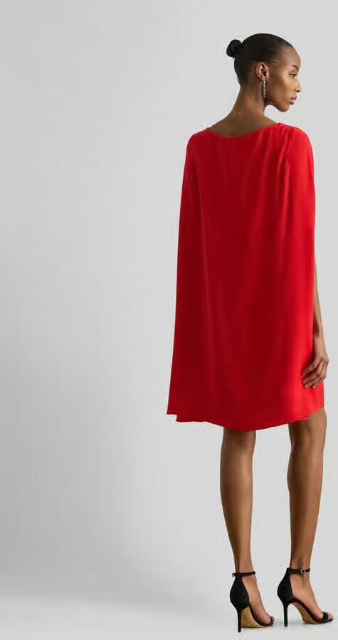 Lauren Ralph Lauren Nauwsluitende cocktailjurk met geïntegreerde cape