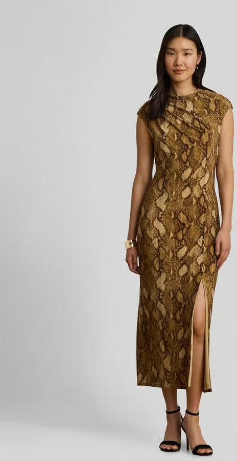 Lauren Ralph Lauren Nauwsluitende jurk met loopsplit - Foto 3