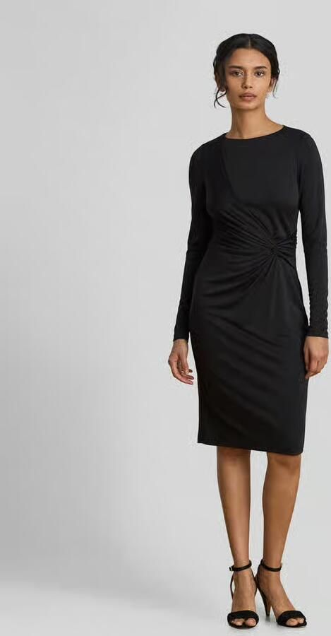 Lauren Ralph Lauren Nauwsluitende kokerjurk met knoopdetail - Foto 2