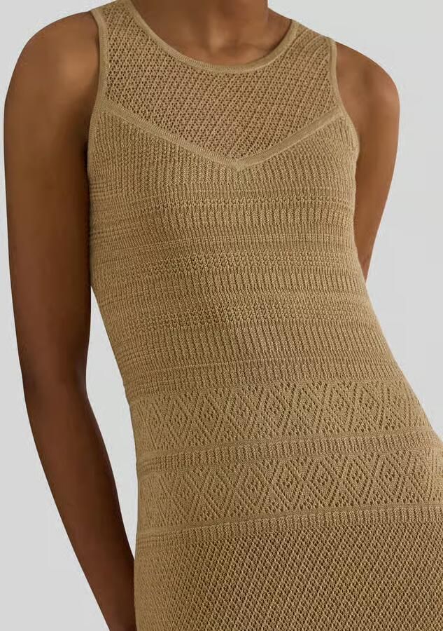 Lauren Ralph Lauren Nauwsluitende maxi-jurk van mix van viscose en linnen