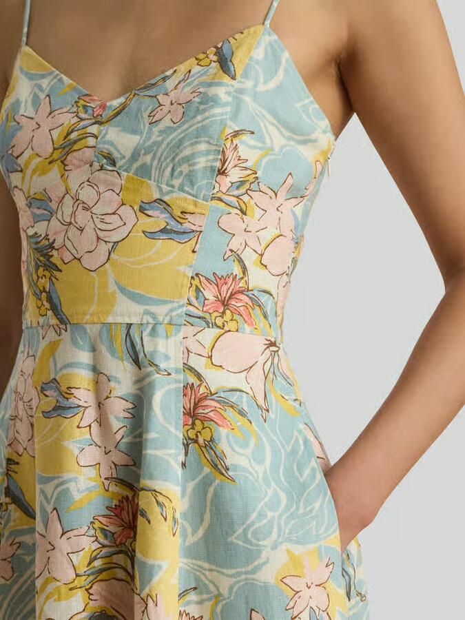 Lauren Ralph Lauren Nauwsluitende midi-jurk van puur linnen