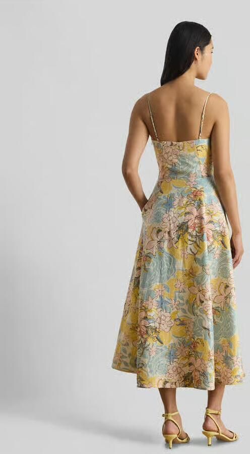 Lauren Ralph Lauren Nauwsluitende midi-jurk van puur linnen - Foto 3