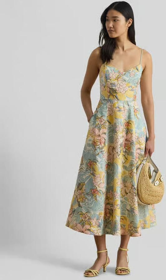 Lauren Ralph Lauren Nauwsluitende midi-jurk van puur linnen - Foto 2