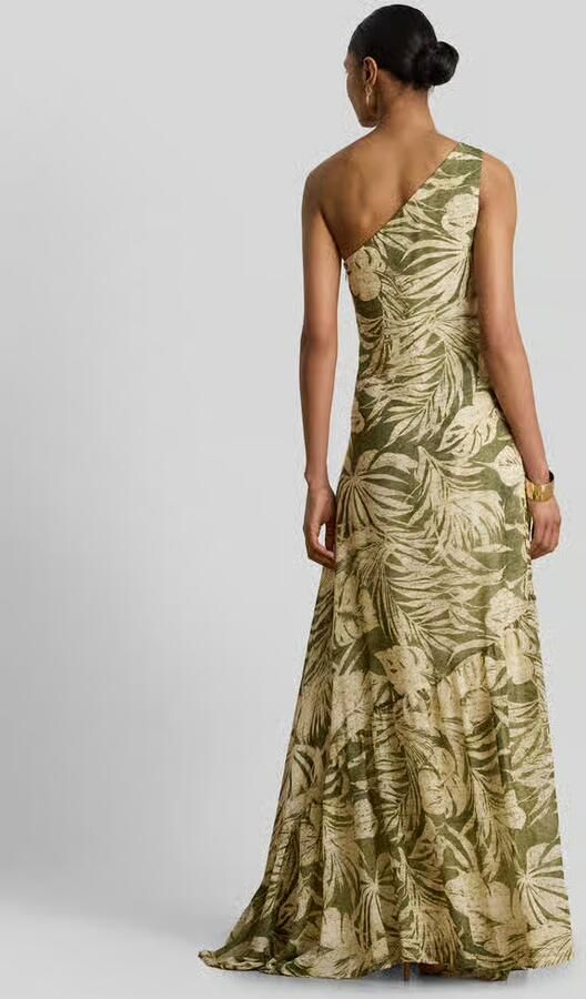 Lauren Ralph Lauren One Shoulder avondjurk met volants - Foto 2