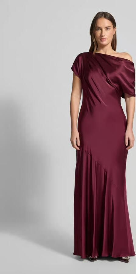 Lauren Ralph Lauren One shoulder-avondjurk van satijn model 'NEAGAN' - Foto 3