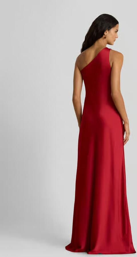 Lauren Ralph Lauren One-shoulder jurk met asymmetrisch rugdecolleté - Foto 3