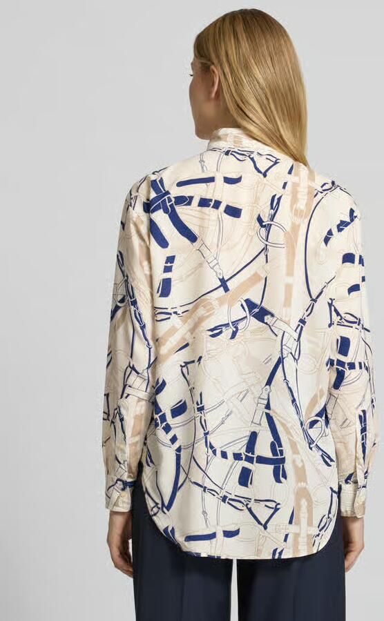 Lauren Ralph Lauren Overhemdblouse in all-over look met knoopsluiting model 'KOTTA'
