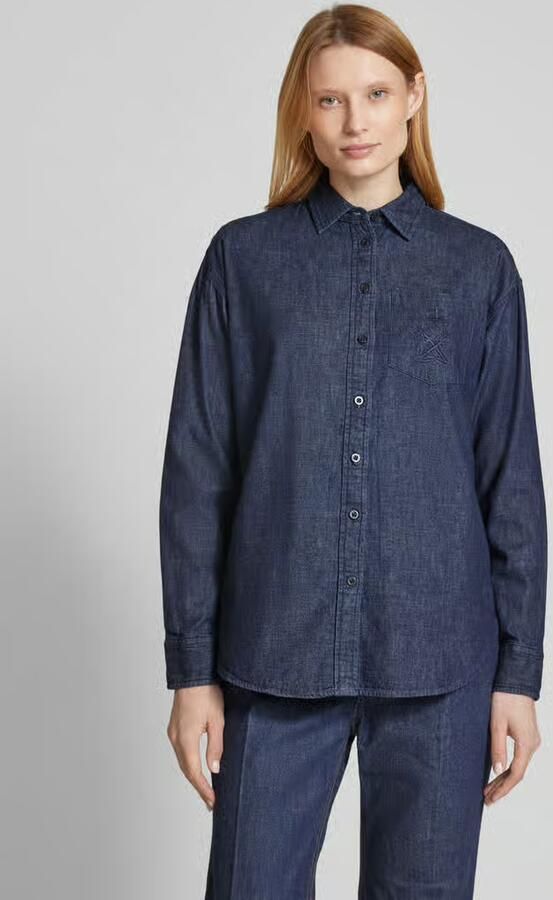 Lauren Ralph Lauren Overhemdblouse met labelstitching model 'BRAWLEY' - Foto 2