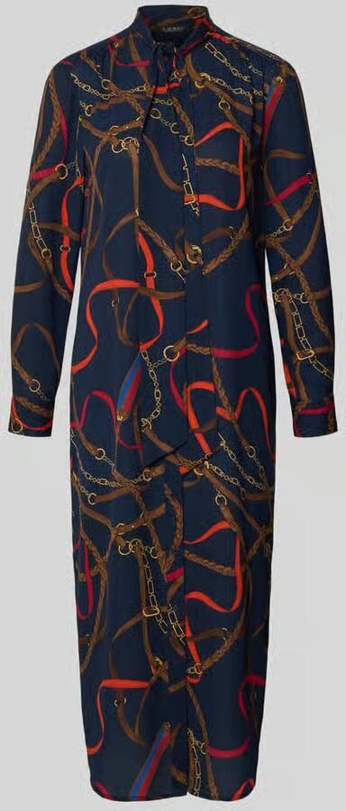 Lauren Ralph Lauren Overhemdjurk met strik model 'CADULAH'