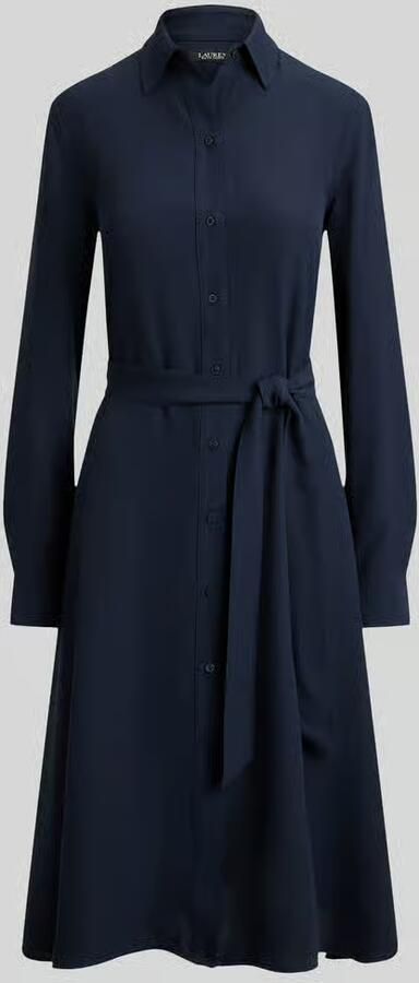 Lauren Ralph Lauren overhemdjurk met tailleriem - Foto 2