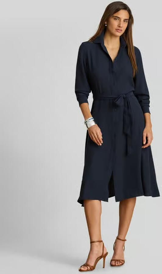 Lauren Ralph Lauren overhemdjurk met tailleriem - Foto 2