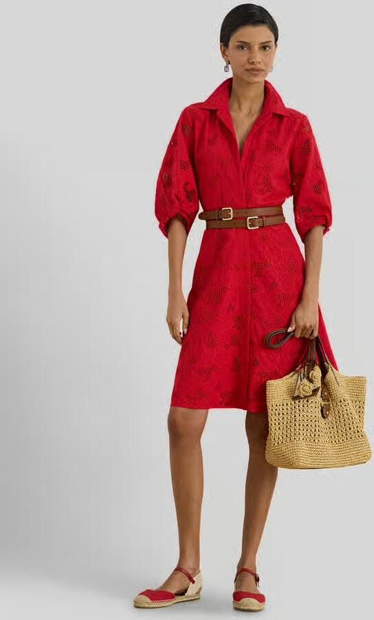Lauren Ralph Lauren Overhemdjurk van broderie - Foto 3