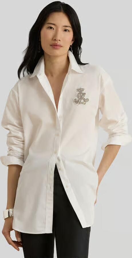 Lauren Ralph Lauren oversized overhemdblouse van puur katoen - Foto 2