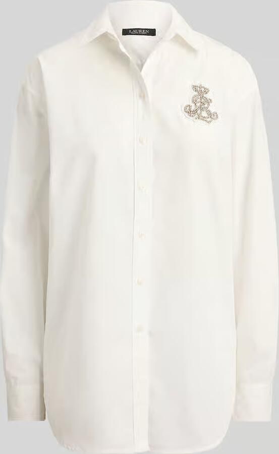 Lauren Ralph Lauren oversized overhemdblouse van puur katoen