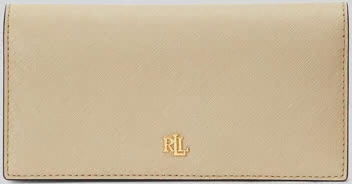 Ralph Lauren Slanke leren portemonnee met gestreept patroon Beige Dames - Foto 2
