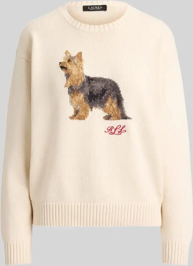 Lauren Ralph Lauren Pullover met hondenmotief-intarsia van pure katoen