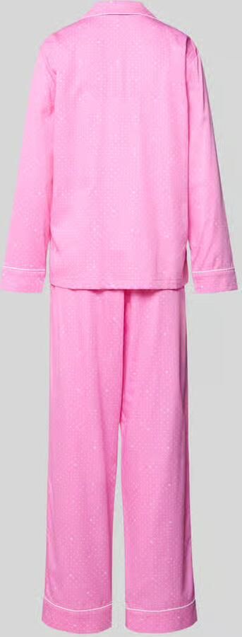 Lauren Ralph Lauren Pyjama van een mix van katoen en viscose met reverskraag