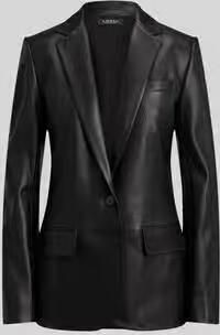 Lauren Ralph Lauren regular fit blazer van echt leer