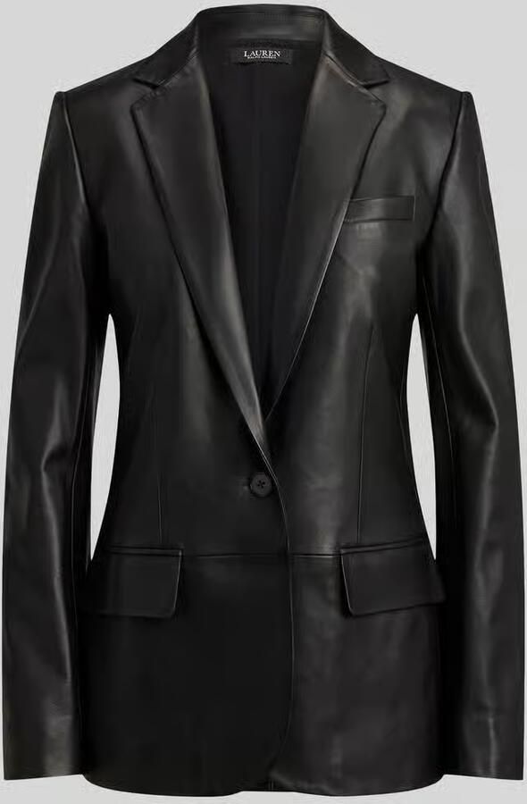 Lauren Ralph Lauren regular fit blazer van echt leer - Foto 2