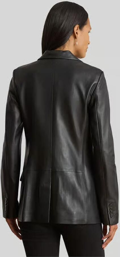 Lauren Ralph Lauren regular fit blazer van echt leer - Foto 3