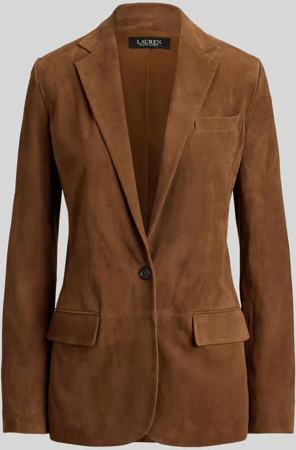 Lauren Ralph Lauren regular fit blazer van echt suède - Foto 2
