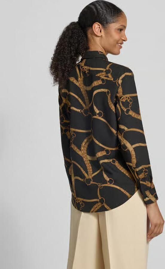 Lauren Ralph Lauren Regular fit blouse met blinde knoopsluiting model 'KRISTY'