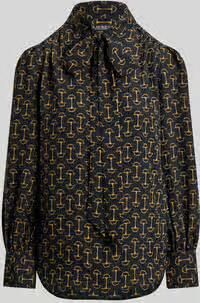 Lauren Ralph Lauren Regular fit Blouse met lange mouwen met All-over motief Model 'KLARYCE'