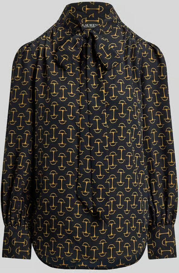 Lauren Ralph Lauren Regular fit blouse met lange mouwen en all-over motief model 'KLARYCE'