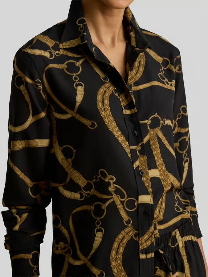 Lauren Ralph Lauren regular fit blouse met lange mouwen met motiefprint