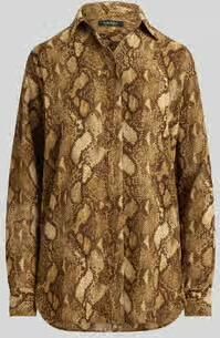 Lauren Ralph Lauren regular fit blouse met lange mouwen van chiffon