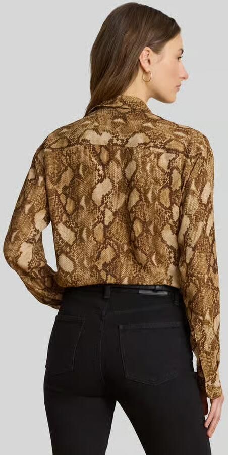 Lauren Ralph Lauren regular fit blouse met lange mouwen van chiffon - Foto 3