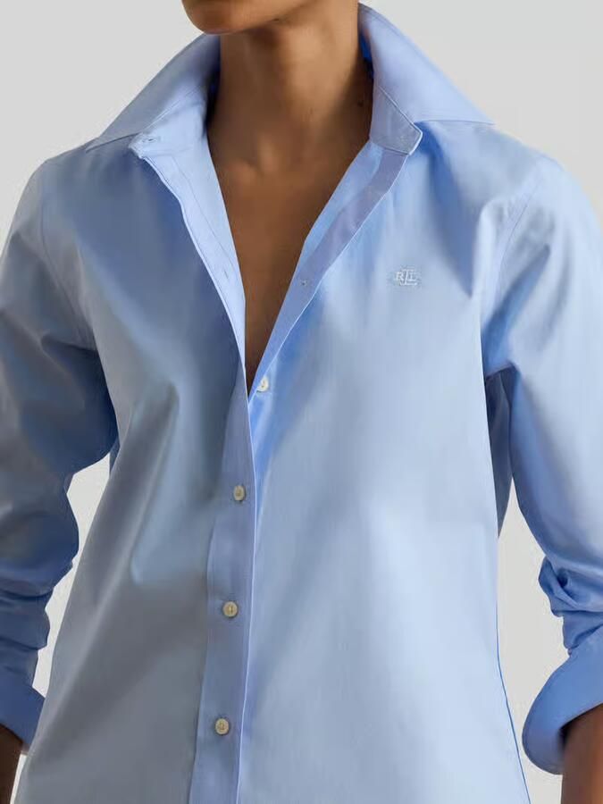 Lauren Ralph Lauren regular fit blouse met lange mouwen van katoenmix model 'JAMELKO' - Foto 2