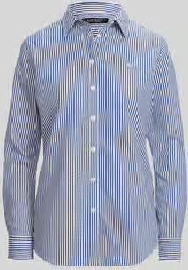 Lauren Ralph Lauren regular fit blouse met lange mouwen van katoenmix model 'JAMELKO'