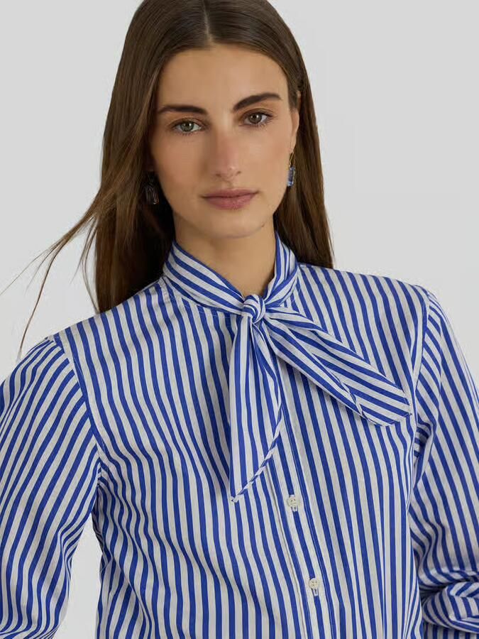 Lauren Ralph Lauren regular fit blouse met lange mouwen van puur katoen