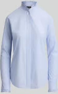 Lauren Ralph Lauren regular fit blouse met lange mouwen van puur katoen