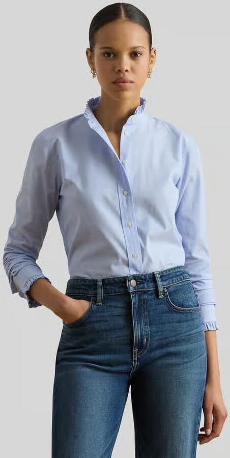 Lauren Ralph Lauren regular fit blouse met lange mouwen van puur katoen - Foto 3