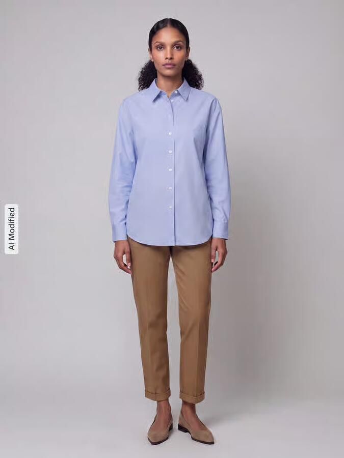 Lauren Ralph Lauren Regular fit blouse met lange mouwen van puur katoen - Foto 2