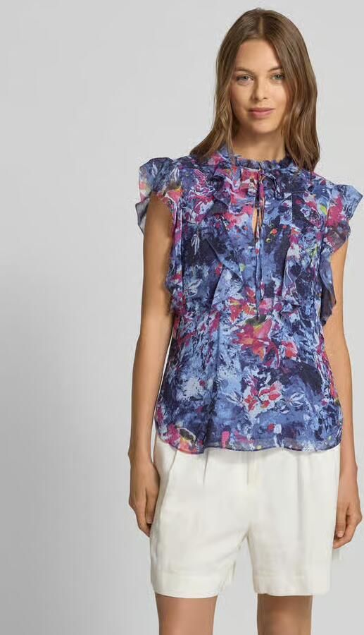 Lauren Ralph Lauren Regular fit blouse met volants model 'PERLETTE' - Foto 2
