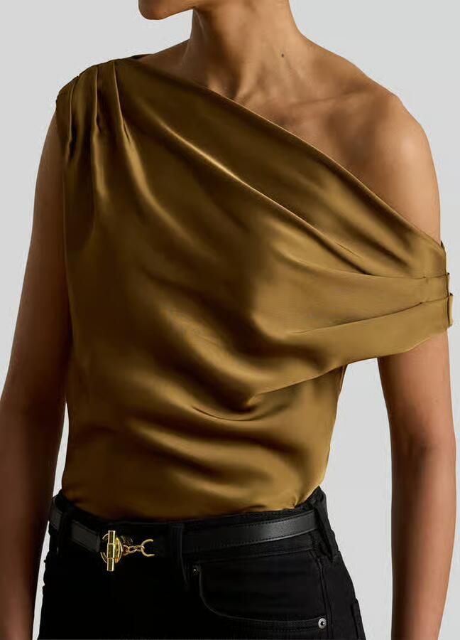 Lauren Ralph Lauren regular fit blousetop in satijnlook