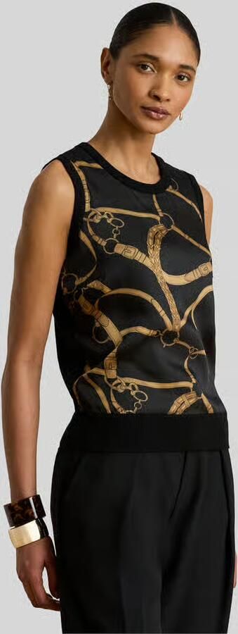 Lauren Ralph Lauren regular fit blousetop van katoenmix - Foto 3